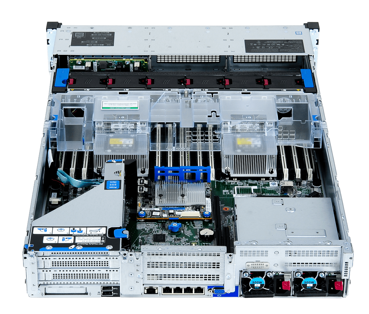 Сервер HP DL380 G10 noCPU 24хDDR4 softRaid S100i iLo 2х500W PSU 366FLR 4х10Gb/s 16х2,5" NVMe FCLGA3647 (2)